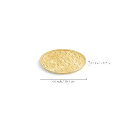 Image 6 of ExclusiveLane Golden Mist Brass Coasters Set of 4