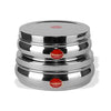 Image 1 of Default Title for the product Sumeet Stainless Steel Belly Shape Flat Canisters Storage Containers Set Of 2Pcs (1.1 Ltr & 1.5 Ltr Capacity)