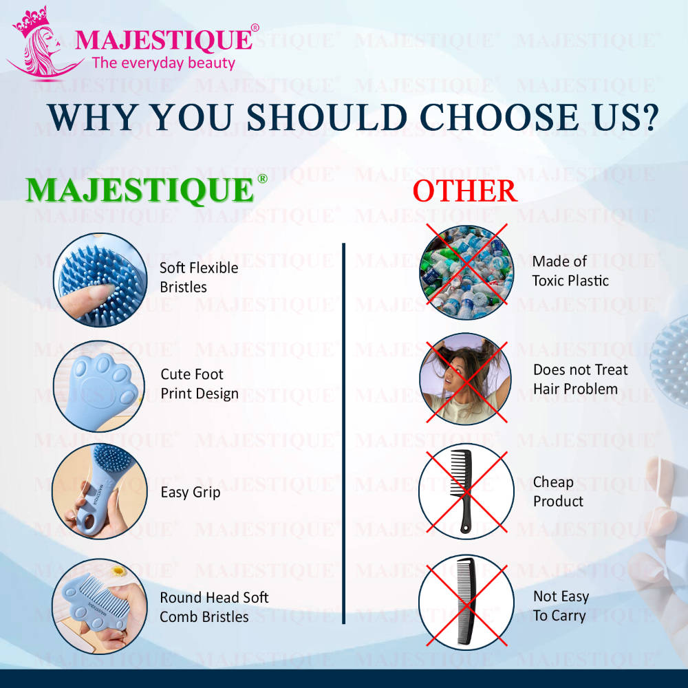 Image 5 of Majestique Premium Baby Hair Brush & Comb Set