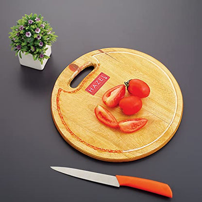 Image 2 of HAZEL Neem Wood Round Chopping Board 13 Inch