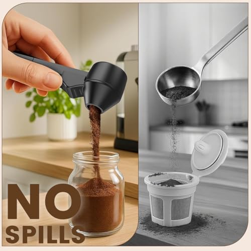 Image 5 of Supvox Coffee Measuring Spoon, Sliding Level Scoop Funnel For DIY Capsules