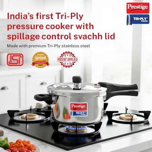 Image 3 of Prestige 5 Litre Triply Svachh Outerlid Pressure Cooker