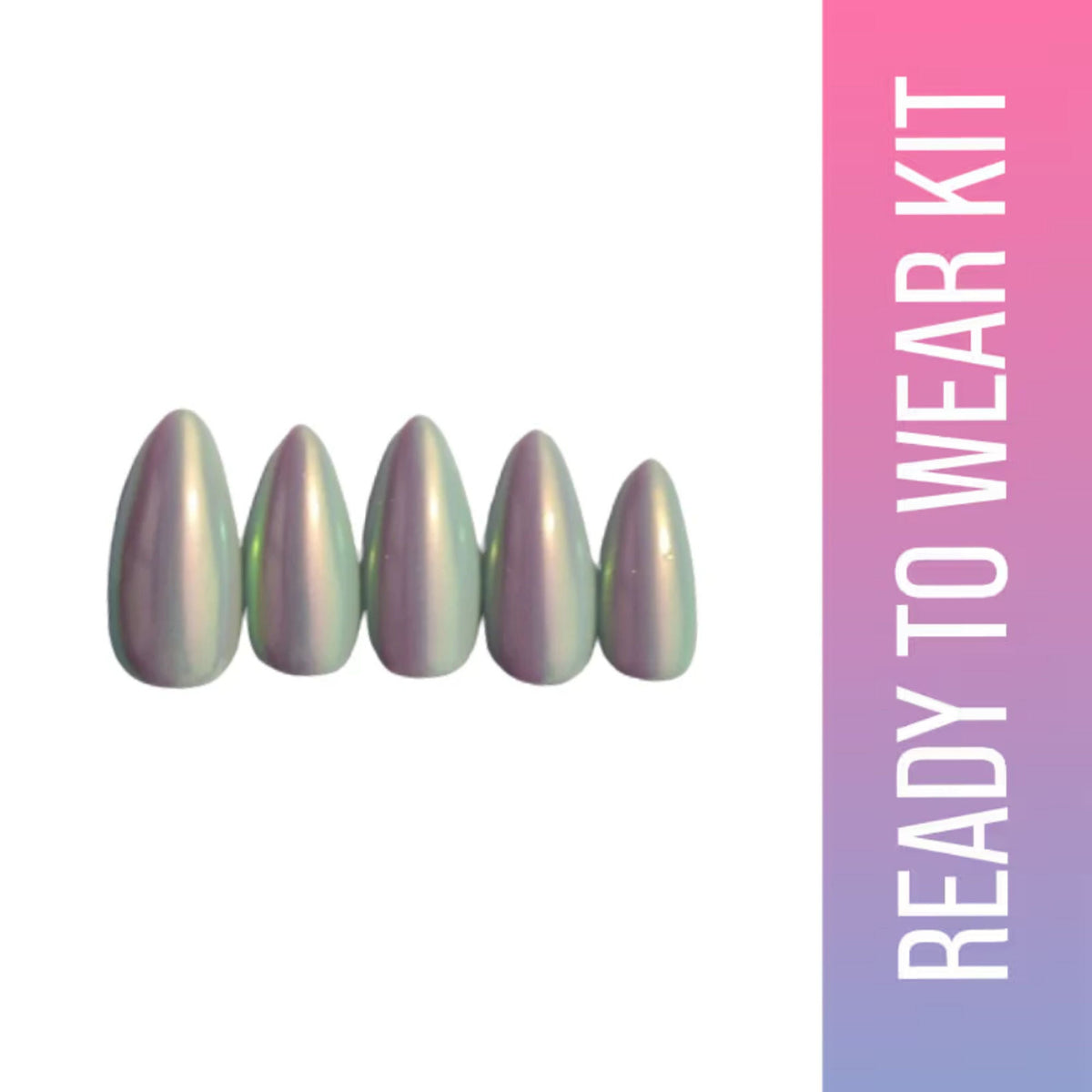 Image 1 of 24 Pcs / Pack of 1 for the product SOEZI Aurora Dreams Reusable Press On Nails - Ready To Wear Kit