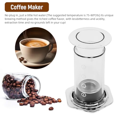 Image 4 of Supvox Press Coffee Maker 4-Stage Manual Brewing Portable Use and Clean