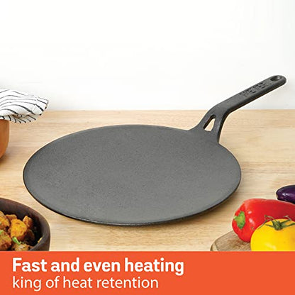 Image 6 of Meyer Pre-Seasoned Cast Iron Cookware Set - 28cm Flat Dosa Tawa + 26cm Roti Tawa