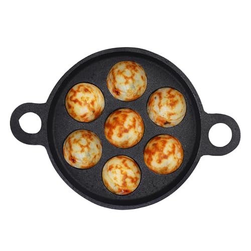 Image 5 of Round Paniyaram Pan / 7 Pit / 7.4 Inch for the product The Indus Valley Cast Iron Paniyaram Pan