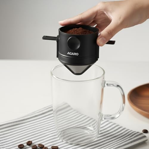 Image 6 of AGARO Pour Over Coffee Maker with Double Mesh Filter