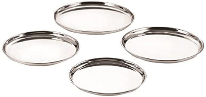 Image 1 of Default Title for the product neelam Stainless Steel Buffet Plate 25 cm Set of 4