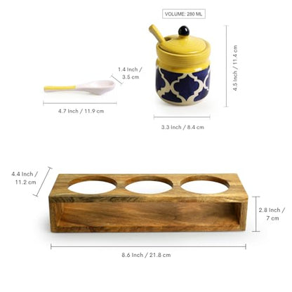 Image 7 of ExclusiveLane Moroccan Ceramic Pickle Jars Set