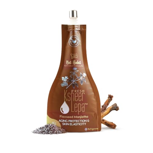 Image 1 of Pack of 1 for the product Nat Habit Flaxseed & Manjistha Ksheer Lepa Face Mask for Wrinkles, Skin Elasticity & Aging Protection, 40g