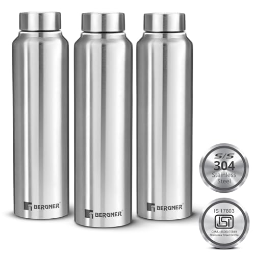 Image 5 of BERGNER Walking Stainless Steel Water Bottles 3 Pcs 1000ml Each