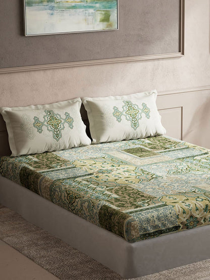 https://cdn.shopify.com/s/files/1/1857/6931/products/a38949b3-b0df-4ef8-b457-de2ddc80fec91696258318064DDecorGreenWhiteEthnicMotifs140TCKingBedsheetwith2PillowCove2.jpg?v=1703241843