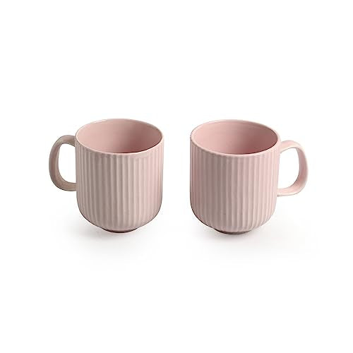 Image 3 of ExclusiveLane Coral Reef Ceramic Coffee Mugs Set of 2 with Tray 300 ML