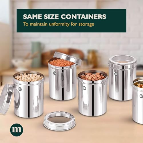 Image 7 of MARU Stainless Steel Containers For Kitchen Storage Set of 3 pcs (1250ml each)