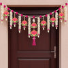 Image 1 of Default Title for the product Divyakosh Wooden MDF Lotus Handmade Door Bandarwal Toran (Both Side Lotus) -Diwali Ganesh Pooja New Year Inauguration Wedding Festival Home Decor, 37Inches