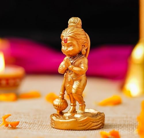 Image 2 of Bal Lord Hanuman Showpiece for Home Decor, Hanuman Idol Statue for Car Dashboard | Hanuman Ji Bajrang Bali Ki Murti for Home and Office Temple (3 Inchs)