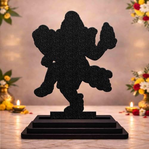 Image 2 of Shiva Tandava Wooden MDF Printed Idol with Stand, 4 x 5 Inch, Pooja Room Decor, Home Temple Mandir Decoration, Religious Gift
