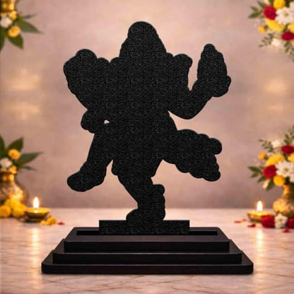 Image 2 of Shiva Tandava Wooden MDF Printed Idol with Stand, 4 x 5 Inch, Pooja Room Decor, Home Temple Mandir Decoration, Religious Gift