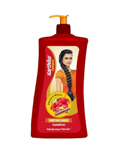 Image 3 of 1 l (Pack of 1) for the product Karthika Hairfall Shield Shampoo with Shikakai & Hibiscus