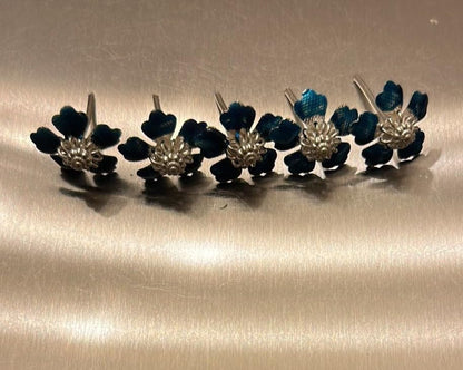 Image 1 of Default Title for the product Dista Silvers Blue Color Flowers Pack of 5 Pcs Total 11g