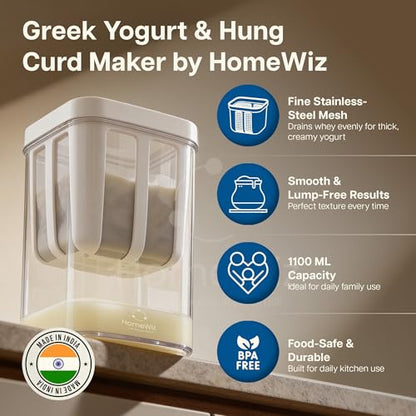 Image 5 of HomeWiz Hung Curd Maker 1100ml