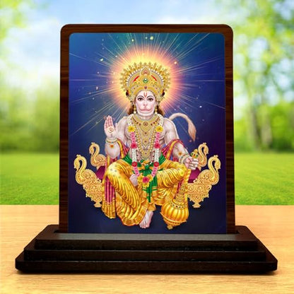 Image 2 of Maa Lakshmi Classic Devotional Wooden Idol 4x5 Inch HD Printed Table Decor for Home Temple