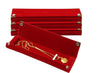 Image 1 of Default Title for the product atorakushon Velvet Jewelry Box Necklace Chain Box Ring Earring Half Set Box Travelling Wedding Organizer Pack of 4 (Red)