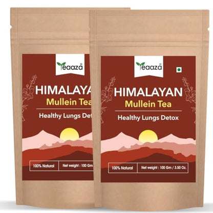 Image 2 of 100 g (Pack Of 2) for the product Teaaza Himalayan Mullein Tea |Lung Detox Tea