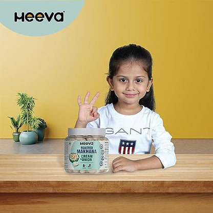 Image 7 of Heeva Roasted Makhana Cream n Onion Flavour 100g Pack of 4
