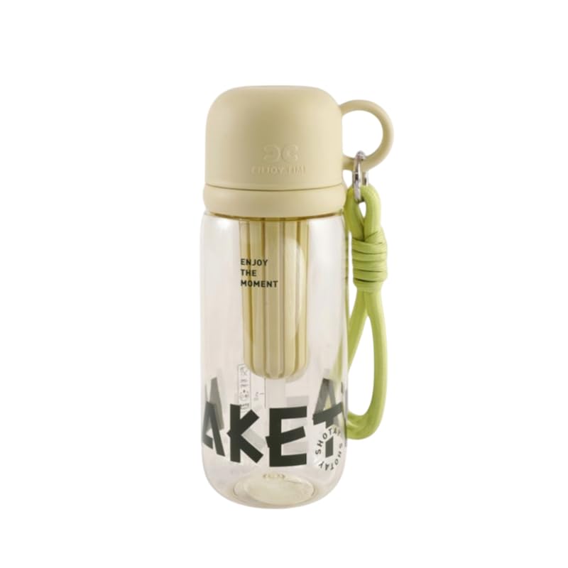 Image 3 of Green for the product Aarvi Decor Studio Lil Glup BPA Free Water Bottle with Straw & Fruit Infuser