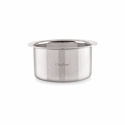Image 1 of Default Title for the product neelam Stainless Steel Flat Bottom Tope 3200 ml