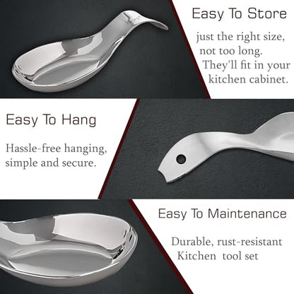 Image 7 of Parage Stainless Steel Spoon Rest Set of 2, 21.5 cm Long