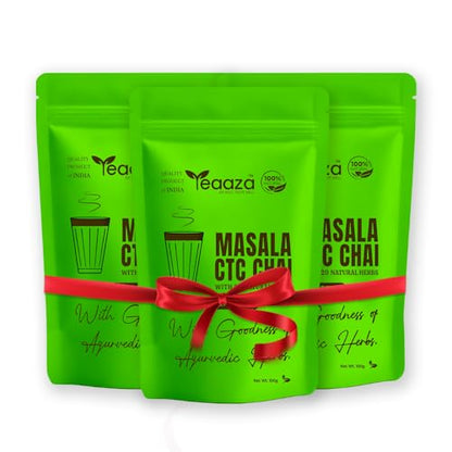 Image 3 of 100 g (Pack Of 3) for the product Teaaza'S Masala Ctc Chai With 20 Natural Herbs
