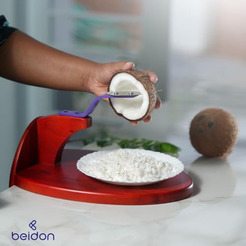 Image 7 of Beidon Wooden Manual Coconut Scraper for Home