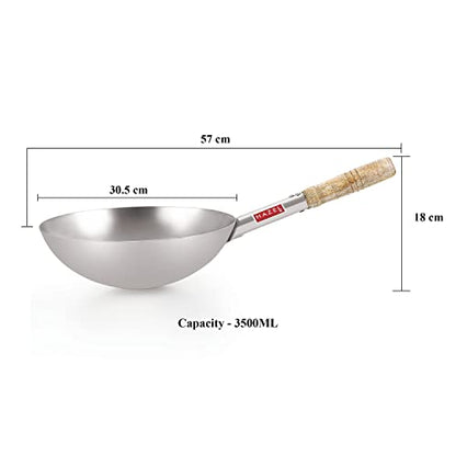 Image 4 of HAZEL Chinese Wok with Handle 30.5 cm 3500 ml
