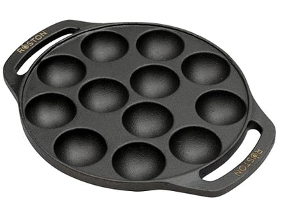 Image 7 of ROSTON Cast Iron Paniyaram Appam Pan 12 Cavity Induction Base