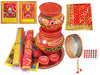 Image 1 of Default Title for the product Suninow Designer Karwa Chauth Thali Set with AHOI Ashtami Thali Set