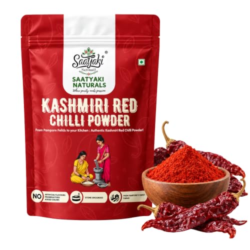 Image 2 of 100 g (Pack of 1) for the product SAATYAKI NATURALS Organic Kashmiri Red Chilli Powder