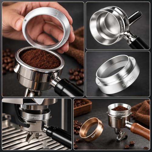 Image 6 of Supvox Portafilter Powder Ring 51mm Alloy Material Magnetic Dosing Funnel