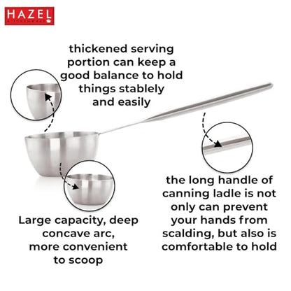 Image 4 of HAZEL Stainless Steel Ladle for Kitchen 280 ml