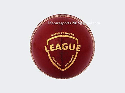 Image 2 of SG League Leather Cricket Ball Red