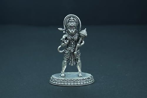 Image 3 of Dista Silvers Antique Hanuman Idol Standing 40.51G