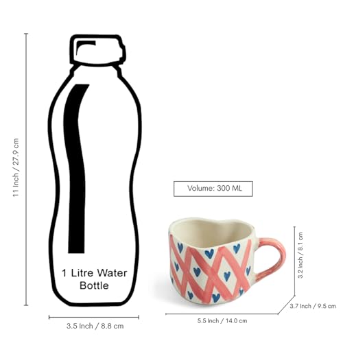 Image 7 of ExclusiveLane Sweetheart Ceramic Coffee Mugs Set of 4 300 ml