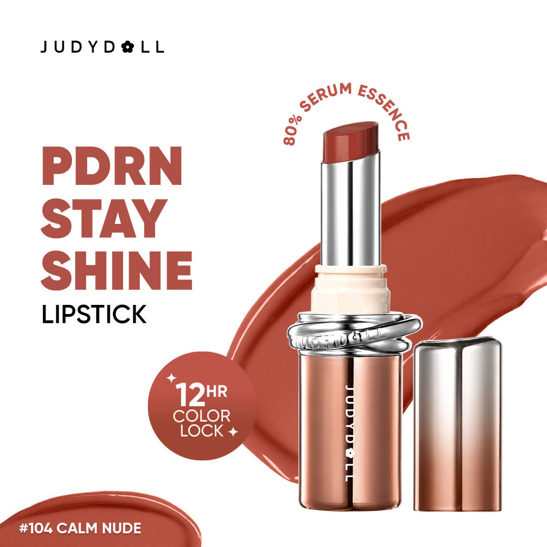 Image 5 of 3 gm / 104 Calm Nude / Pack of 1 for the product JUDYDOLL Stay Shine Lipstick