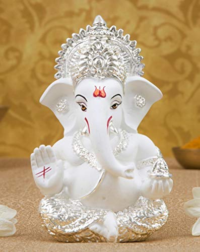 Image 7 of Silver white for the product Gold Art India Ganesha Idol