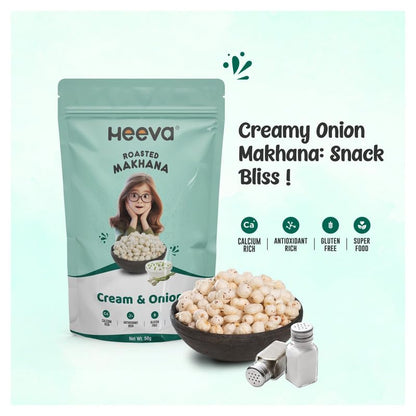 Image 4 of Heeva Roasted Makhana Cream n Onion 50g Pack of 2