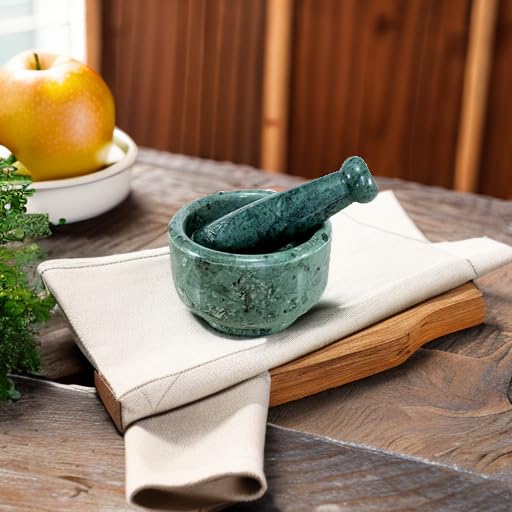 Image 6 of KLEO Natural Stoneware Mortar and Pestle Set 5-Inch Width