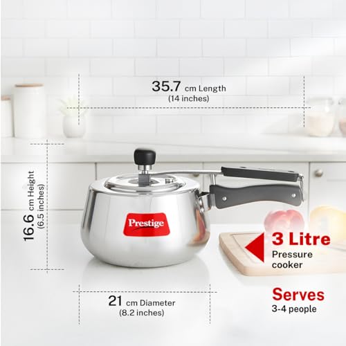 Image 4 of Prestige Nakshatra Cute Svachh Aluminium Inner Lid Pressure Cooker, 3.0L