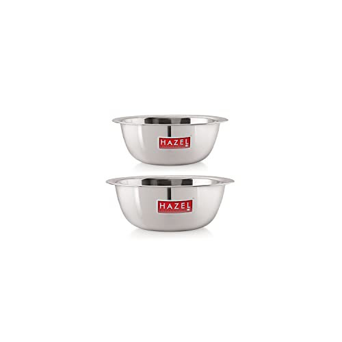 Image 16 of 2 / 1500, 2100 ML for the product HAZEL Stainless Steel Mixing Bowl