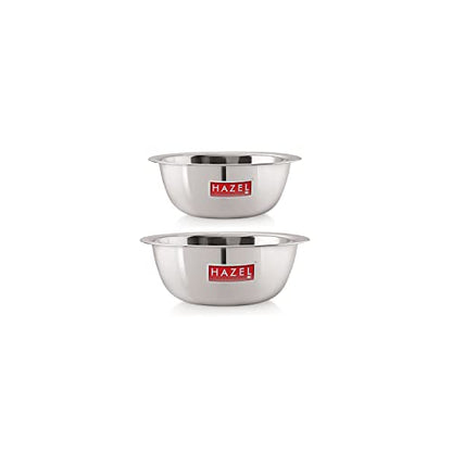 Image 16 of 2 / 1500, 2100 ML for the product HAZEL Stainless Steel Mixing Bowl